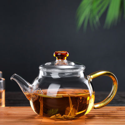 Tetera de cristal moderada alto Borosilicate, juego de té transparente floreciente proveedor