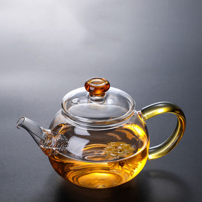 Tetera de cristal moderada alto Borosilicate, juego de té transparente floreciente proveedor