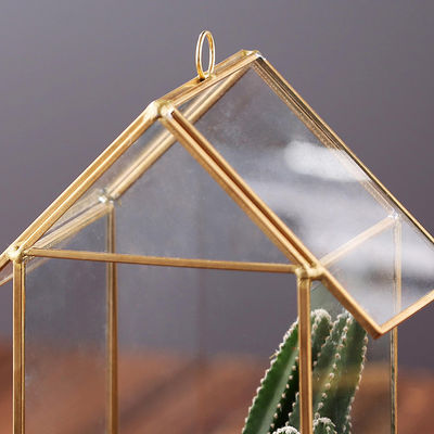 Terrario suculento geométrico formado casa, envase de la planta de aire del tenedor de la joyería proveedor