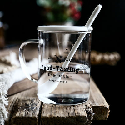 500ml taza de cristal clara hecha a mano, taza de café reutilizable de cristal del estilo nórdico proveedor