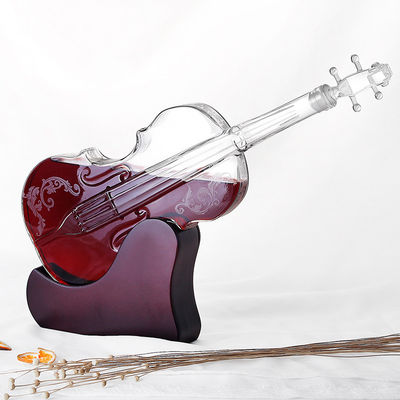Jarra formada violín creativo del whisky del vintage, garrafa de cristal de un sólo recinto del vino proveedor