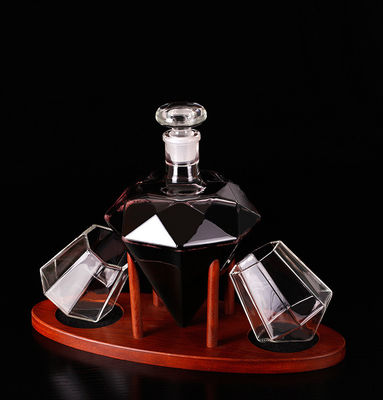 peso ligero de cristal de la botella de la jarra del vino del diamante 1000ml para el vino tinto/el whisky proveedor