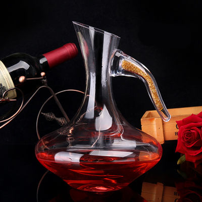 Jarra redonda del vino del diseño clásico, jarra de cristal sin plomo soplada mano proveedor