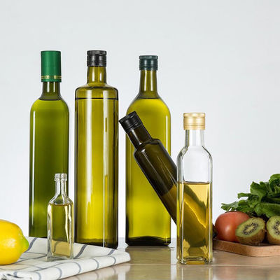 Envase de cristal del aceite de oliva de la cocina, vinagrera clásica del aceite de oliva con Pourer proveedor
