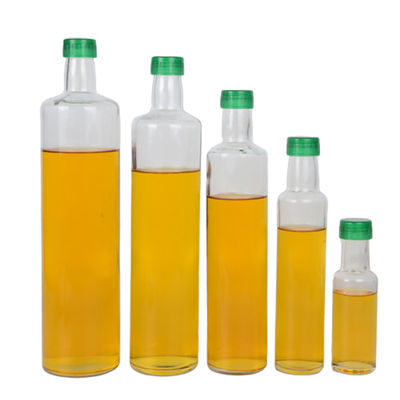 Envase de cristal de la botella del aceite de oliva de la pared gruesa con el tapón del canalón/del tornillo proveedor