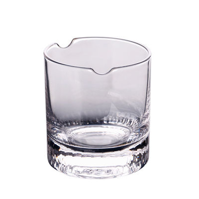 vidrio pasado de moda del whisky 260ml, vasos de medida mellados del whisky del resto del cigarro proveedor