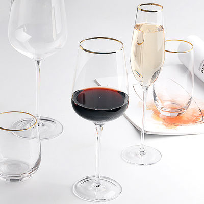 Capacidad de encargo de las copas de vino cristalinas hechas a máquina para el partido/la barra caseros Eco amistoso proveedor