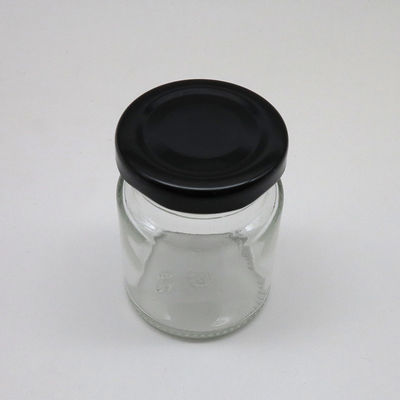 Artículo de cristal de la forma redonda del tarro del atasco del almacenamiento vacío de la comida con la tapa del metal del tornillo proveedor