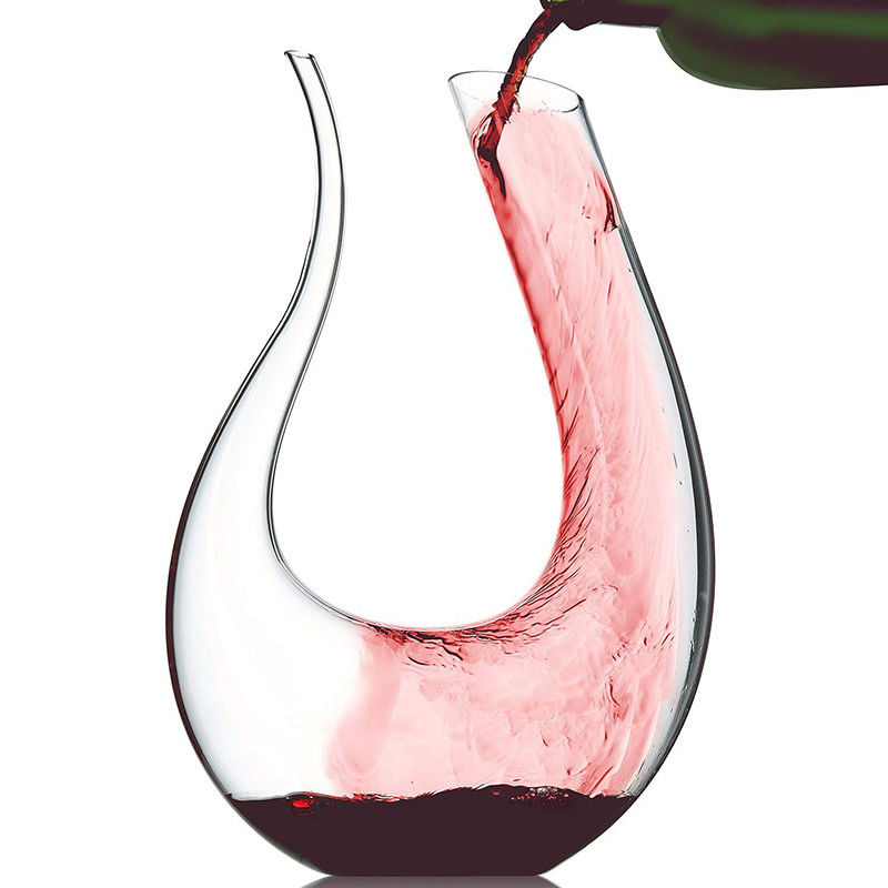 Jarra sin plomo del vino de Mouthblown, jarra moderna del vino del cono redondo fácil limpiar proveedor