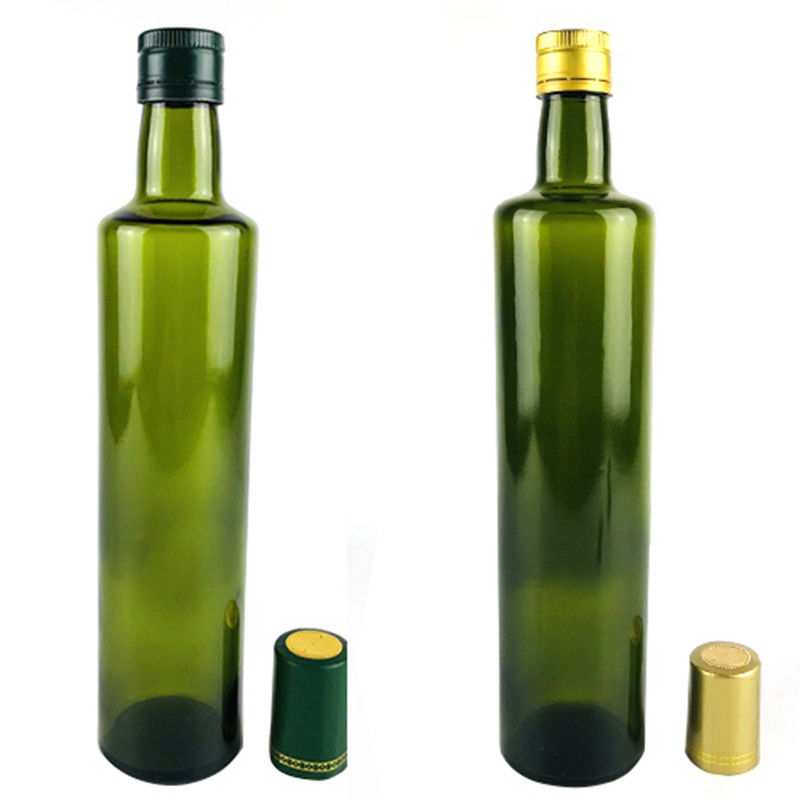 Ninguna ayuda de servicio de cristal redonda del OEM de la prueba del polvo de la botella del aceite de oliva de la boca del goteo proveedor