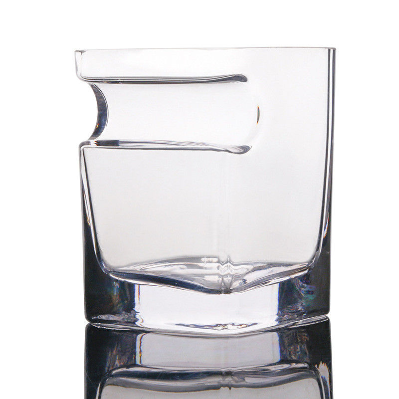Parte inferior gruesa pasada de moda de las copas de vino del cigarro del doble cristalino de la taza para el whisky proveedor