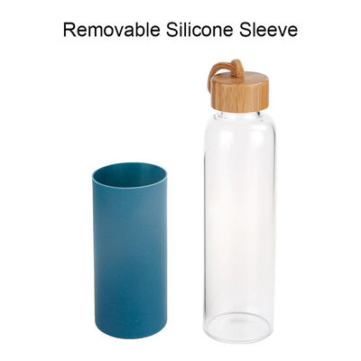 Diseño abierto de la boca de la botella de agua de cristal portátil no tóxica fácil llevar proveedor