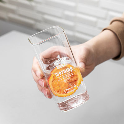 Taza de cristal cuadrada hecha a mano, tazas finas del vidrio de Borosilicate de la pared para beber proveedor