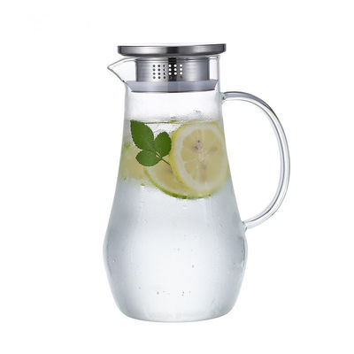 Dé a 1400ml soplado la jarra de cristal del agua garrafa transparente del jugo de la bebida proveedor