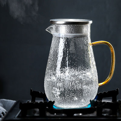 Jarra de cristal libre del refrigerador del goteo, botella de agua de la garrafa del canalón de la prueba del derramamiento proveedor