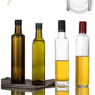 Envase de cristal del aceite de oliva de la cocina, vinagrera clásica del aceite de oliva con Pourer proveedor