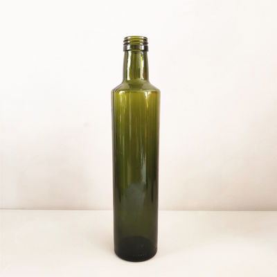 La botella de cristal verde oscuro ambarina del aceite de oliva redonda/cuadrado formó fácil de utilizar proveedor
