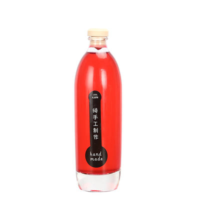 Botella de agua cristalina clara almacenada de la fruta, botella de cristal del consumo del cóctel/de vino proveedor