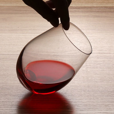 Copas de vino sin pie sopladas 375ml de la mano de la bebida del FDA proveedor