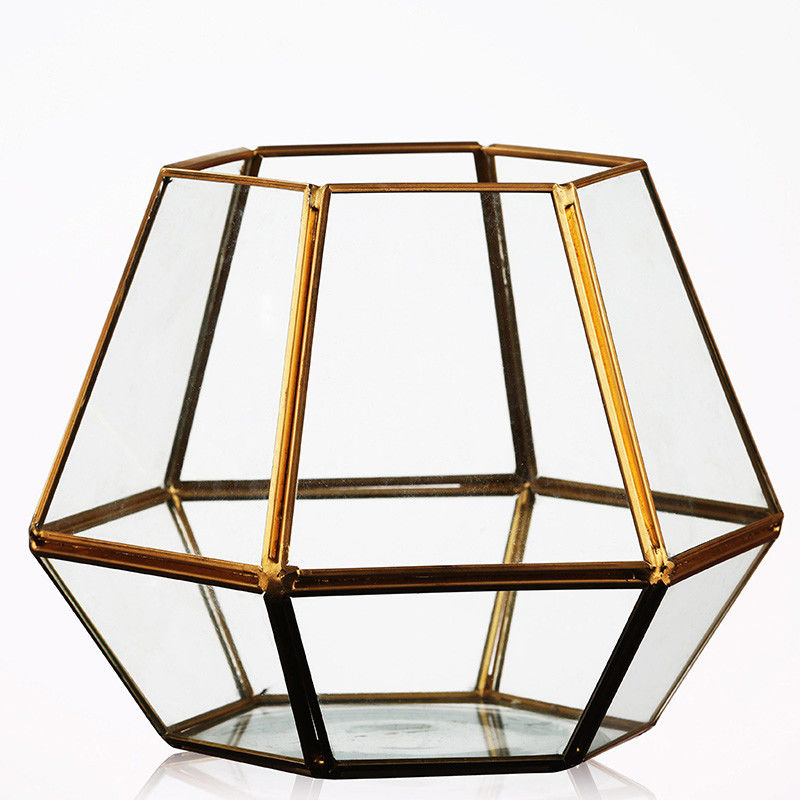 Florero geométrico de cristal de la exhibición de la flor del terrario DIY de Homeware de la decoración tablero moderna proveedor