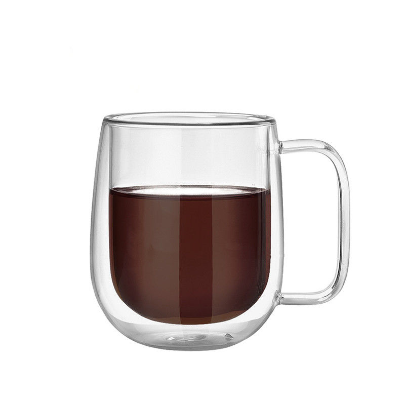 Tazas aisladas manija fácil del café express del control, taza de la leche del vidrio de Borosilicate proveedor