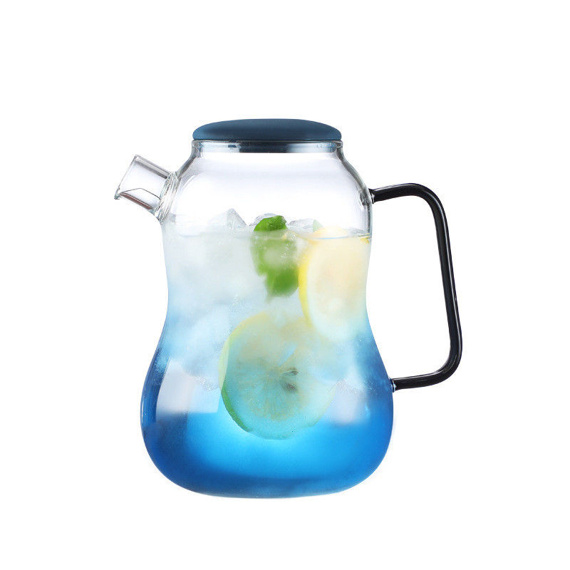 Garrafa de cristal hecha a mano con la taza, garrafa grande del agua para el hogar/el restaurante proveedor
