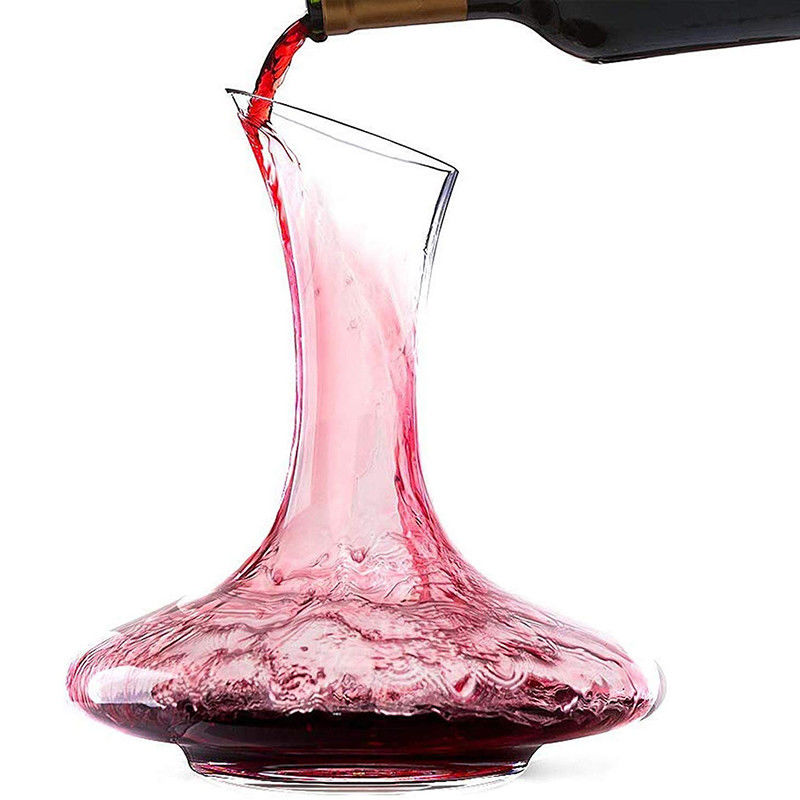 Capacidad personalizada 1200ml soplado mano/1800ml de la jarra del vino del cristal proveedor